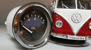VDO Smiths Oil Pressure Gauge VW T2 Split 1967 12v Dash Panel Gauge & LED bulb - Picture 1 of 7
