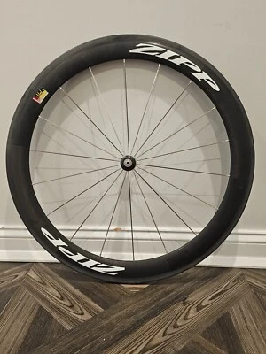 Rueda delantera tubular de carbono Zipp 404 - 700c, VCLC, llanta-freno - ligera y rápida Foto 1 de 4