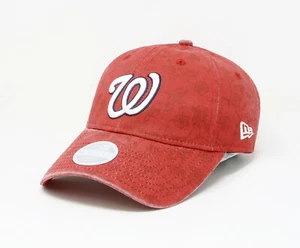 New Era 920 Women Girl Cap Washington Nationals Washed Red Floral Adjustable Hat - Picture 1 of 5