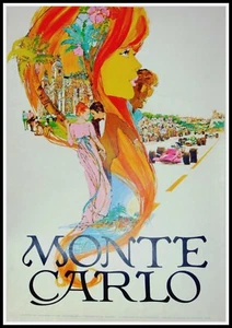 CARPENTER: MONTE CARLO MONACO, original old poster signed 1969 - Picture 1 of 4