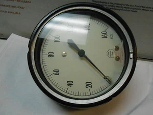 410R HELICOID GAGE 0-160 PSI  5" FACE/BACK 5 3/4"   NEW OLD STOCK   - Picture 1 of 2