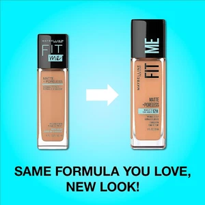 Fit Me Matte + Poreless Liquid Oil-Free Foundation Makeup, Soft Sand, 1 Count... - Picture 1 of 12