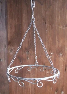 Küchenhänger, Kräuterhänger, Ring m. Haken, 20 cm, grau, Landhaus - Bild 1 von 1
