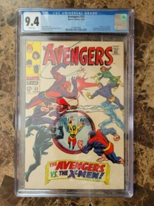Avengers #53 CGC 9.4 NM 1968 X-Men Crossover WHITE Pages - Bild 1 von 4