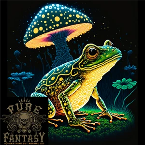 Camiseta de algodón ligero A Trippy Frog Magic Mushrooms LSD para hombre - Imagen 1 de 4