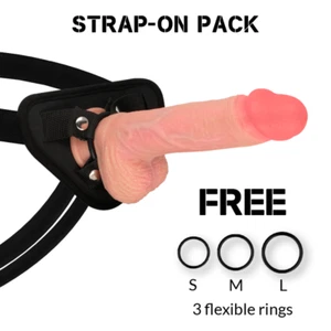 ARNÉS + DILDO REALISTA 21 CM ARNESES PEGGING STRAP-ON MUJER ✅DISCRETO 24H - Imagen 1 de 12