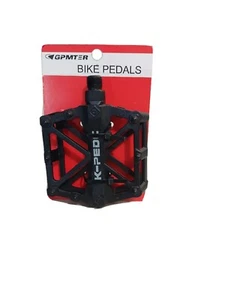 Bike Pedals 9/16 for MTB, Mountain Road Bicycle Flat Pedal, with 16 Anti-Skid Pi - Picture 1 of 4
