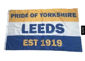 *NEW* Leeds United Utd LUFC Flag 5ft by 3ft - Shirt Scarf Leeds Service Crew - Picture 1 of 1