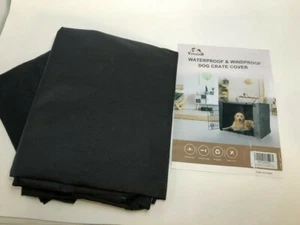 Copertura cassa per cani Yotache per gabbia per cani 42 pollici a doppia porta, NERO - Foto 1 di 3