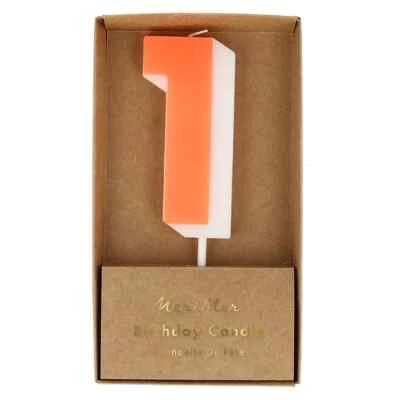 Meri Meri Number 1 Birthday Candle Party Topper - Image 1 of 2