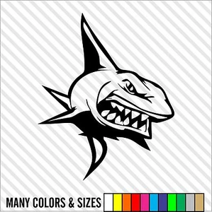 SHARK Sticker decal window vinyl car boat surf beach great white bull ocean - Picture 1 of 15