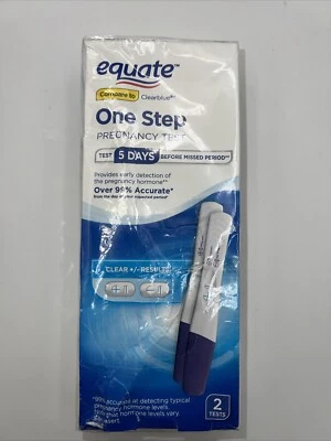 Prueba de embarazo Equate One Step - 5 días - 2 pruebas caducan 2/26 Foto 1 de 4