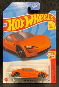 2023 HOT WHEELS TESLA ROADSTER, #9/10 ALLORA E ORA, ARANCIONE, #249/250, HARD TOP - Foto 1 di 6
