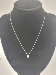 Orfevererie Wiskemann OW 18" Sterlingsilber Halskette mit rundem CZ Anhänger - Bild 1 von 8