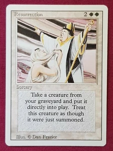 Magic The Gathering REVISED RESURRECTION white card MTG - Picture 1 of 2