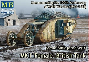 Master Box 72002 MK I "Female" British Tank, Somme Battle period, 1916, 1/72 - Picture 1 of 2
