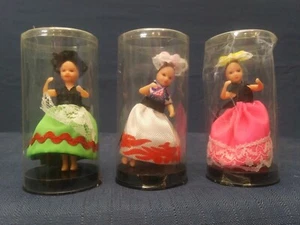 Antike niederländische Volkskunst Puppen Holland Kostüm Spitzenkappen 3 Zoll Menge 3 - Bild 1 von 8