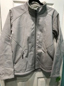 PORT AUTHORITY Beige / Tan Polyester Soft Shell Zip Jacket NWT Style L797 Sz L - Picture 1 of 8