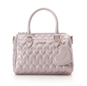 Samantha Vega Eternal Heart Quilt Mini Boston Bag 2Way LAVENDER NEW - Picture 1 of 18