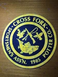 1985 Cross Fork Sportsmen's Association Potter Co. Pennsylvania parche de caza - Imagen 1 de 1
