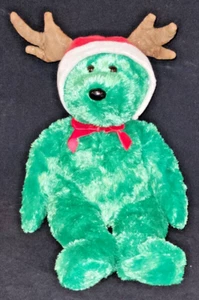 Ty Beanie Buddies 2002 Urlaub Teddy grüner Bär, 14 Zoll -- neu ohne Etikett - Bild 1 von 2