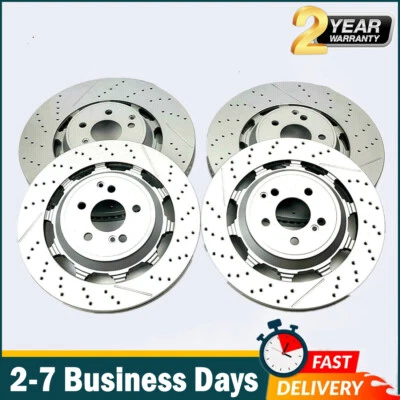 360mm 4Pcs Front & Rear Brake Rotors Fit Mercedes S-Class W222 S350 S63 S65 AMG - Image 1 of 4