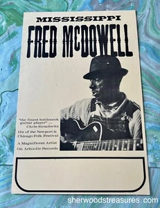 ORIGINAL Blues Concert Poster MISSISSIPPI FRED McDOWELL Sixties SLIDE GUITAR EXC - Picture 1 of 1