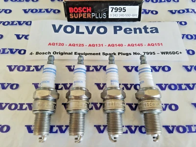 Bujías Bosch Volvo Penta AQ120 - AQ125 - AQ131 - AQ140 - AQ145 - AQ151 (4)  Foto 1 de 3