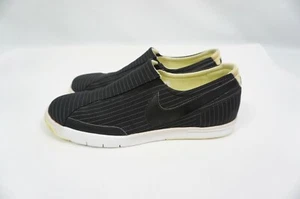 Nike Blazer City Ease Used Women 9.5 Pinstripe Canvas 316284-004 Slip-On Shoes - Picture 1 of 10