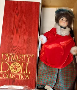 Dynasty Doll Collection Noel Christmas 1988 Porcelain 19" Tags & COA Muff & Hat - Picture 1 of 8