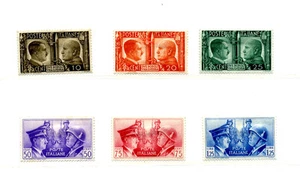 collezione italia regno 1941 SERIE COMPLETA FRATELLANZA D'ARMI ITALO TEDESCA - Picture 1 of 1