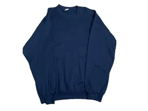 Large Vintage 90s Made in USA Blue Soffe Blank Crewneck Sweatshirt - Picture 1 of 4