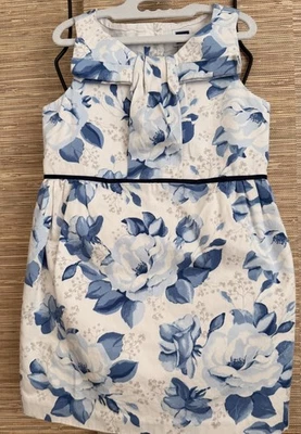 Vestido Janie And Jack Fiesta FRANCÉS FLORAL Blanco/Azul Rosa Niñas Talla 6 T B8 Foto 1 de 4