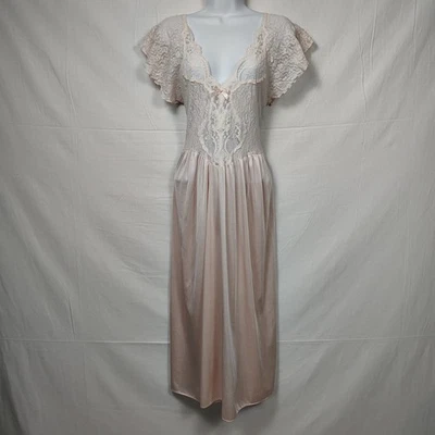 Camisola Lingerie Noiva Sexy Vintage Apostrophe Pêssego Grande Renda Transparente Midi - Imagem 1 de 4