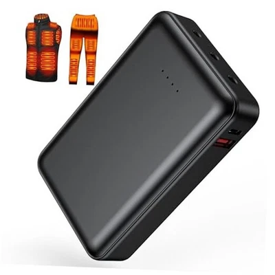 10000mah 7.4V 5V2A Chalecos térmicos Chaquetas Paquete de baterías Traje para ORORO, Venustas  Foto 1 de 4