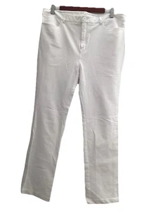 Mela Purdie Womens jeans Size 14 White Pockets Stretch Fabric Skinny - Picture 1 of 6