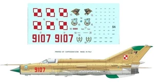 MiG 21MF 21 MF FISHBED-J POLISH AF 1/72 DECALS DA KIT EDUARD mm75x36ca. - Picture 1 of 1