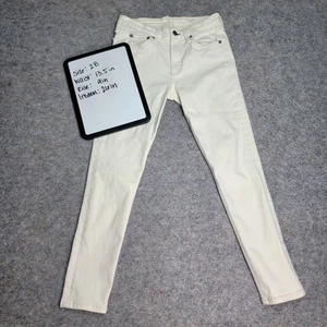 Jeans skinny Rag & Bone Cate vita media alla caviglia crema/bianco taglia 28 denim di design - Foto 1 di 11