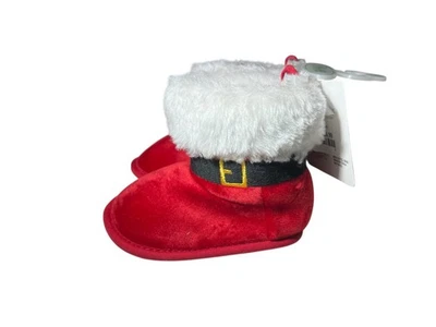 Little Me X-mas Santa's Boots 6-9 Months - Image 1 of 4