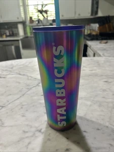 Starbucks 24 Oz Venti Iridescent Metal Tumbler - Picture 1 of 5