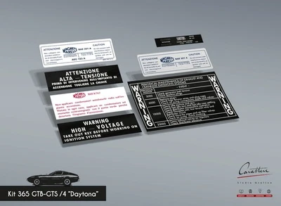 KIT ADESIVI FERRARI 365 GTB GTS 4 DAYTONA | 7 adesivi Foto 1 de 4