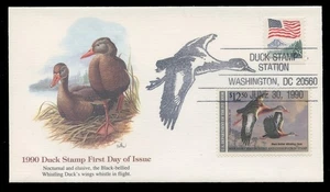 FEDERAL DUCK HUNTING STAMP FIRST DAY COVERS - RW57 - 1990 - BLACK-BELLIED DUCKS - Picture 1 of 2