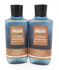 (2) Bath & Body Works STONE WASHED Men's Collection Shower Gel Wash 10oz Lot New - Picture 1 of 7