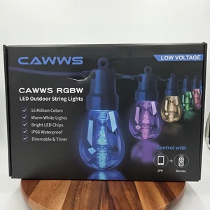 Holiday Outdoor String Lights 100ft, Smart RGB+IC App Control Outdoor W/Remote - Picture 1 of 24