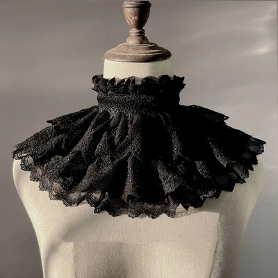 Ренессанс Ruff воротник клоун воротник викторианской воротник Хэллоуин оборки воротники - Изображение 1 из 4