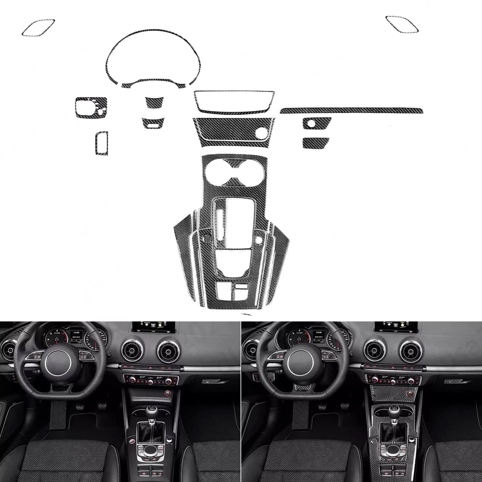 32Pcs Real Carbon Fiber Kits Full Interior Dash Trim For Audi A3 S3 RS3 8V 13-19 - Image 1 of 4