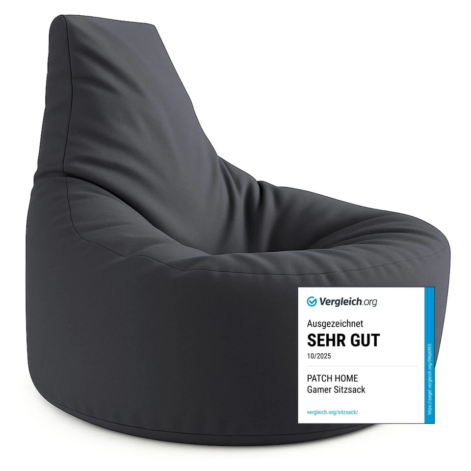 Patchhome Gamer Sitzsack Sitzkissen Beanbag  Player Lounge Sessel Kissen NEU - Bild 1 von 4
