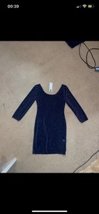 Miso Dark Navy Blue Bodycon Dress 14 - Picture 1 of 5