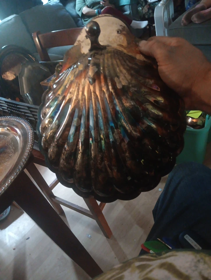 W & S Blackinton Co 银壳夹脚垫服务托盘 — 第 1/4 张图片