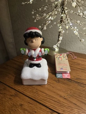 Hallmark LUCY Peanuts Gang Christmas Light Show Wireless Music Band 2015 Tags - Image 1 of 4